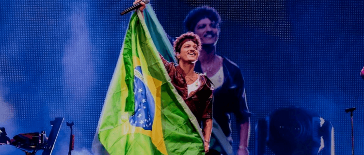 Bruno Mars posta vídeo em homenagem ao Brasil